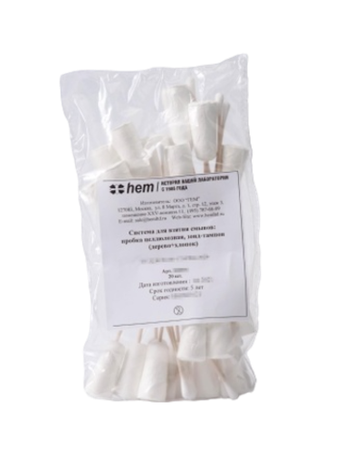 Зонд-тампон (дерево+хлопок),  нестерильный, для взятия санитарных смывов