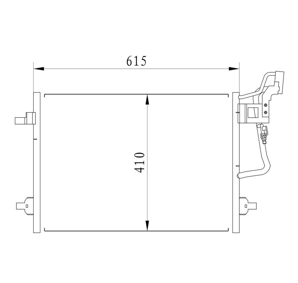 Kular - 16223-KLR - Condenser, air conditioning