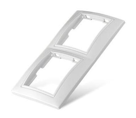 Рамка двухместная горизонтальная "UNIVersal" серия "Севиль" белая (еврослот) (HU2136)