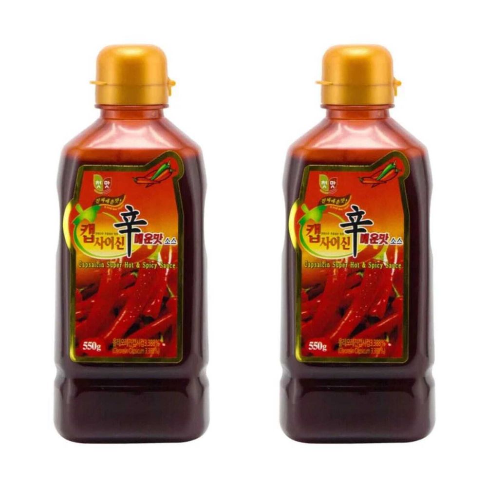 Соус Cheongwoo Capsaicin Капсаицин острый 550 г, 2 шт