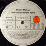 Mireille Mathieu ‎– Romantiquement Votre...Un Enfant Viendra (Германия 1979г.) Т