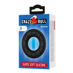 Эрекционное кольцо из силикона растягивающееся черное CRAZY BULL BI-210247