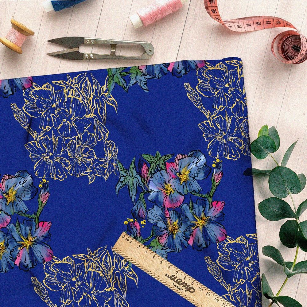 Ткань барби цветы народная вышивка