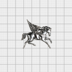 "Чхоллима" брошь в серебряном покрытии из коллекции "Бестиарий" от Jenavi с замком булавка