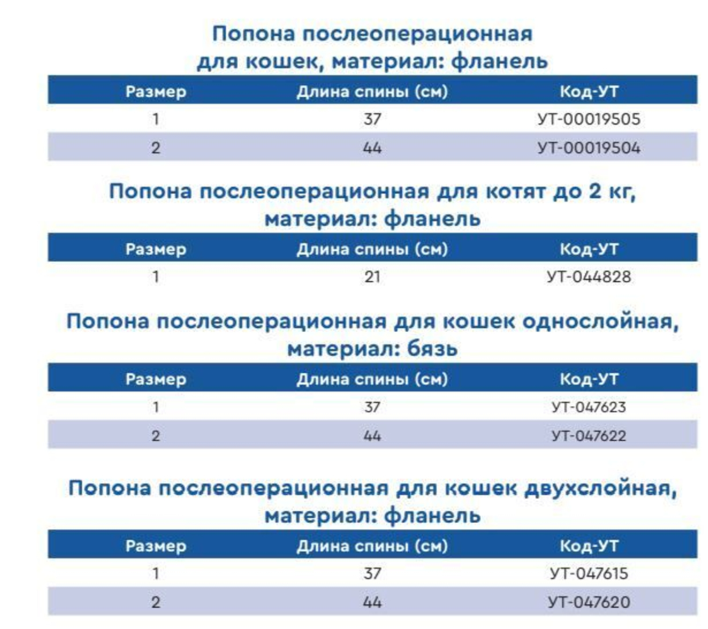 Попона VitaVet PRO послеоперационная двухслойная для кошек 5-8 кг, размер № 2