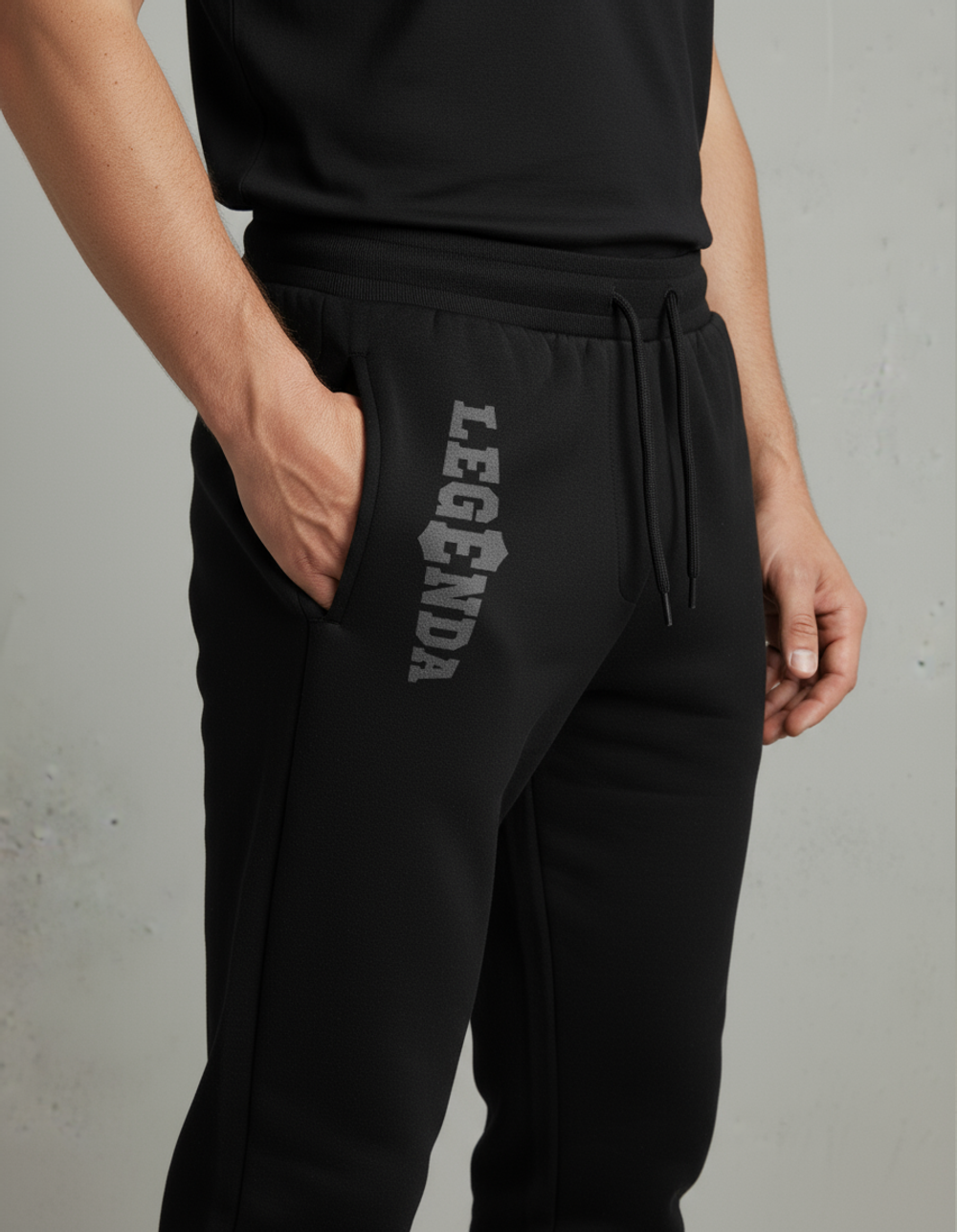 Костюм спортивный с начесом мужской LEGENDA Варяг черный