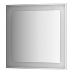 Зеркало Evoform в багетной раме со встроенным LED-светильником 26,5 W 90x90 см