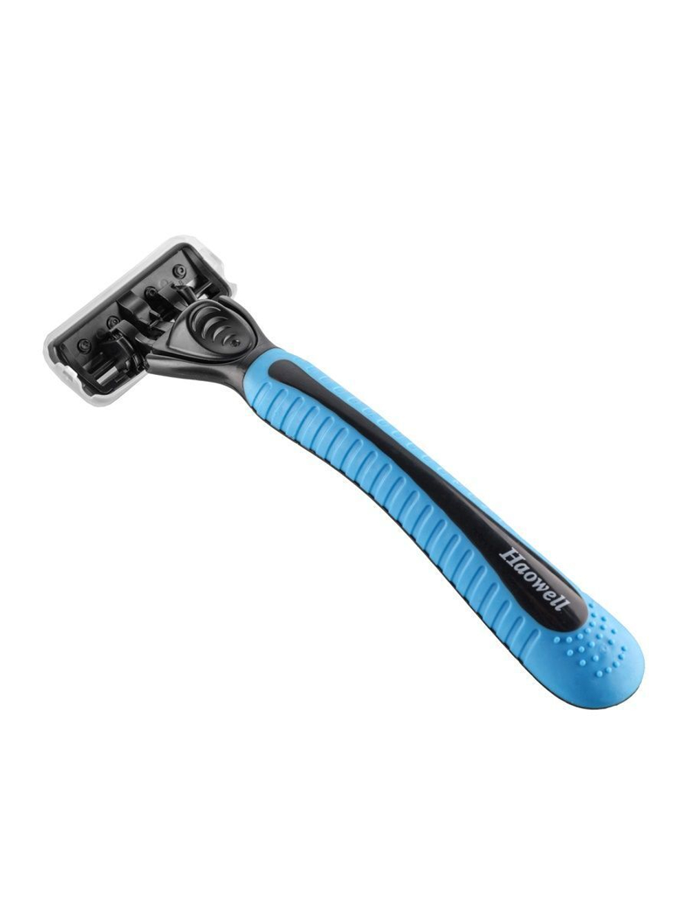 Станок для бритья HAOWELL 5 многоразовых картриджа c 6 лезвиями , плавающая головка, полоска Aloe+витамин E