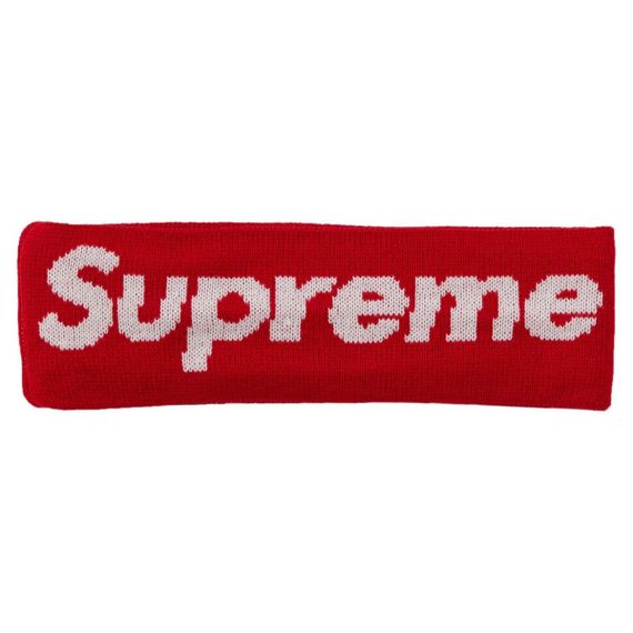 Supreme FW18 New Era Big Logo Headband Red