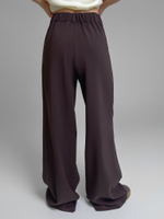 Брюки-палаццо Bisher 050 однотонные классические с карманами и резинкой сзади