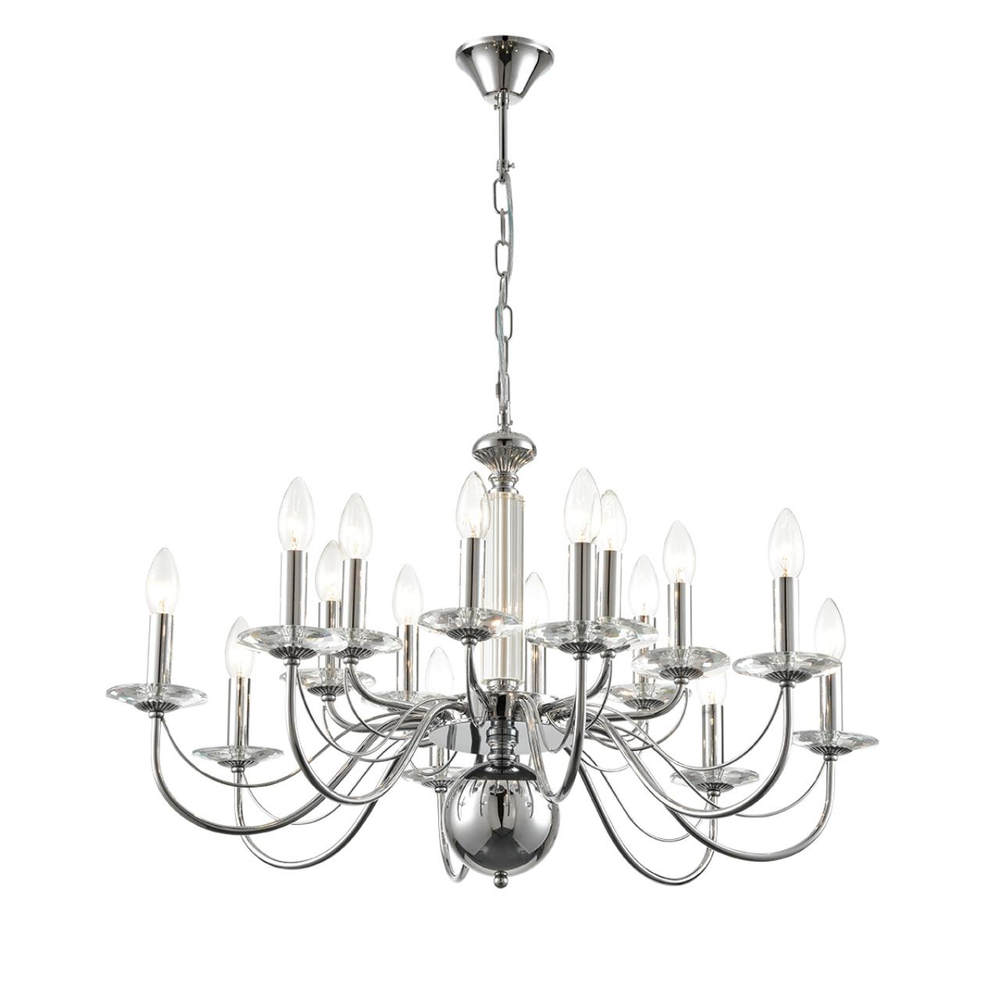 8034/16 CLASSI LN26 082 хром, металл/стекло Люстра подвесная Е14 16*40W 220V INCANTO