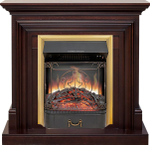 Каминокомплект Bradford - Темный дуб с очагом Majestic FX Brass
