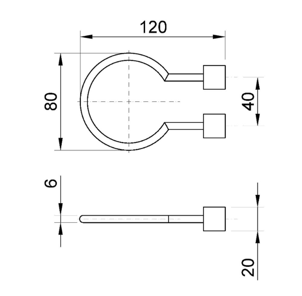 (Запчасть) Держатель для фена настенный HOTELline 02014.B глянцевый