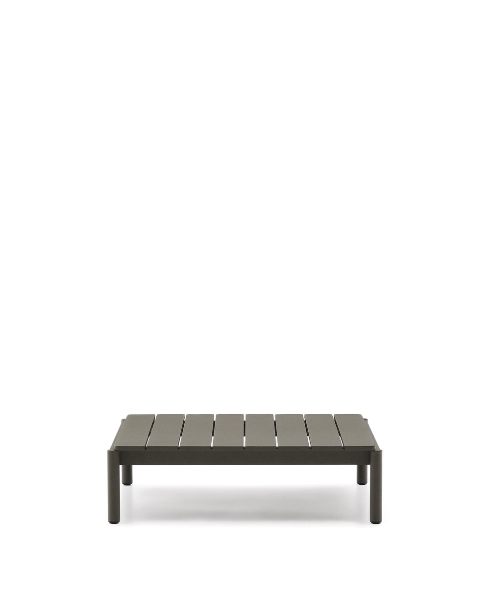 Журнальный столик Sorells из зеленого алюминия 89 x 91 см