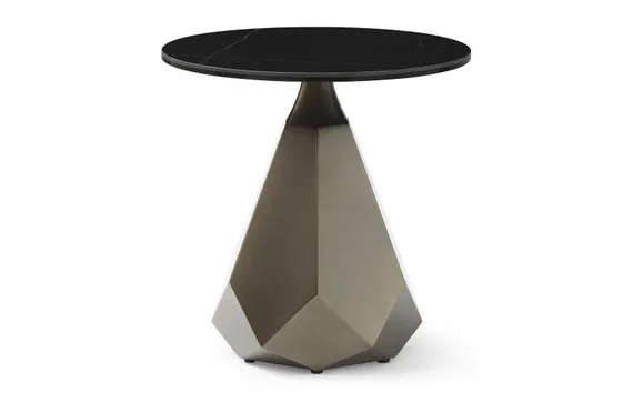 Журнальный столик Sharp Ø50х51 см, черная керамика