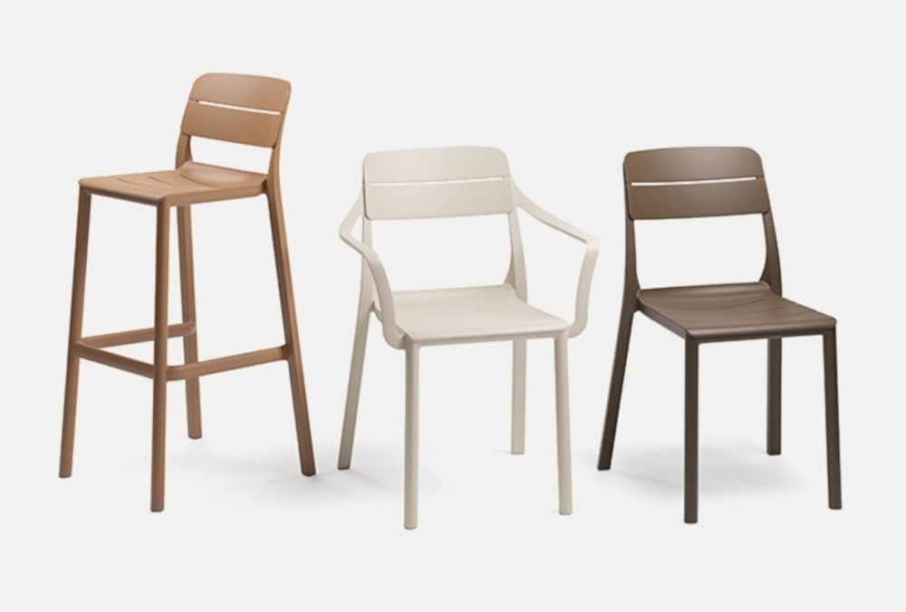 Стул пластиковый барный Nardi Cassia Stool, табак