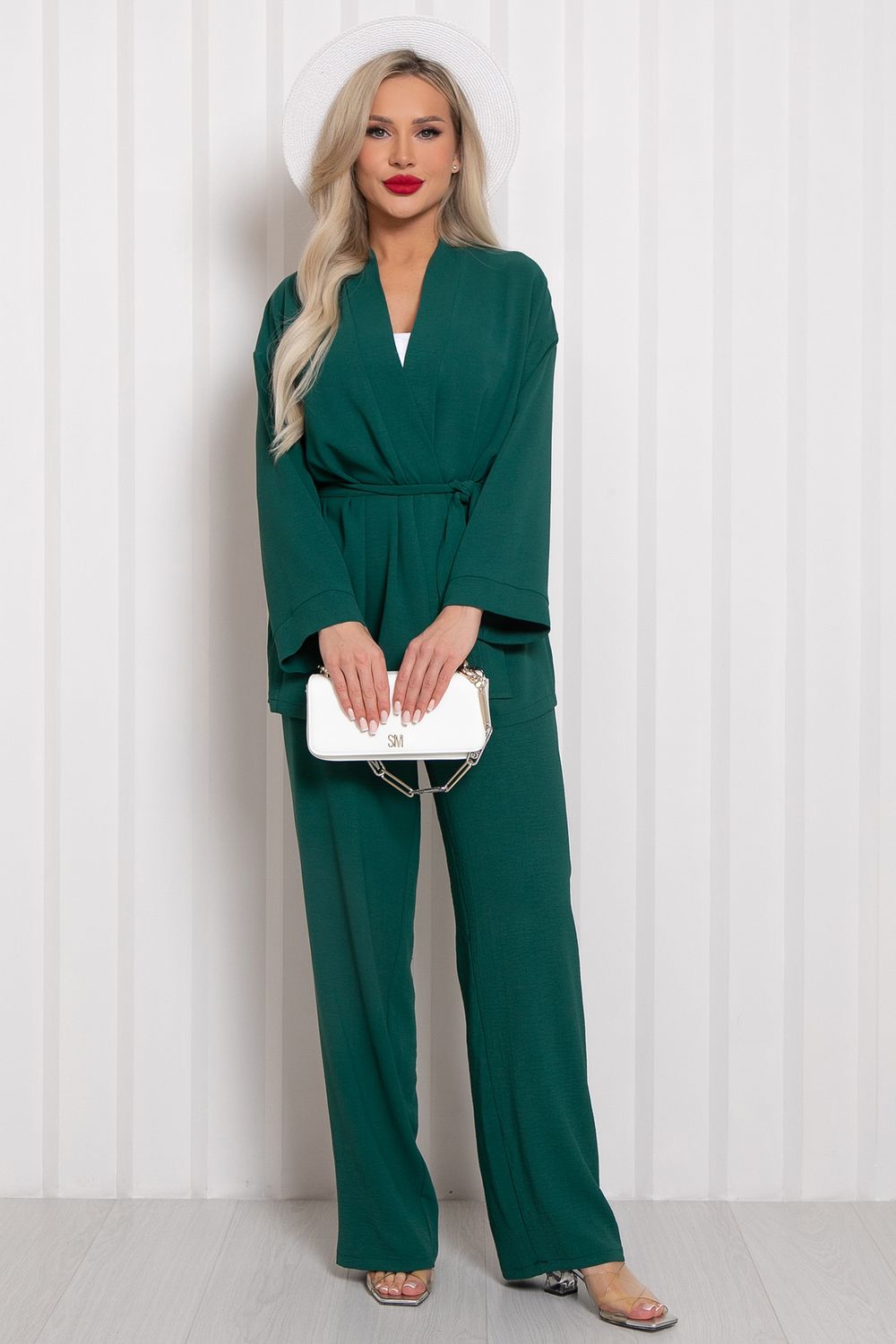 Костюм брючный Сингапур  (зеленый) К11-89 Nikol