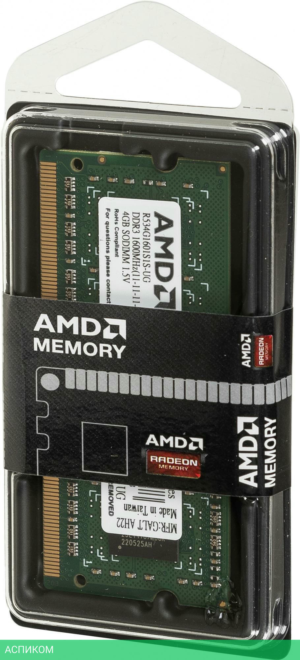 Оперативная память AMD DDR3 4Gb (R534G1601S1S-UG)