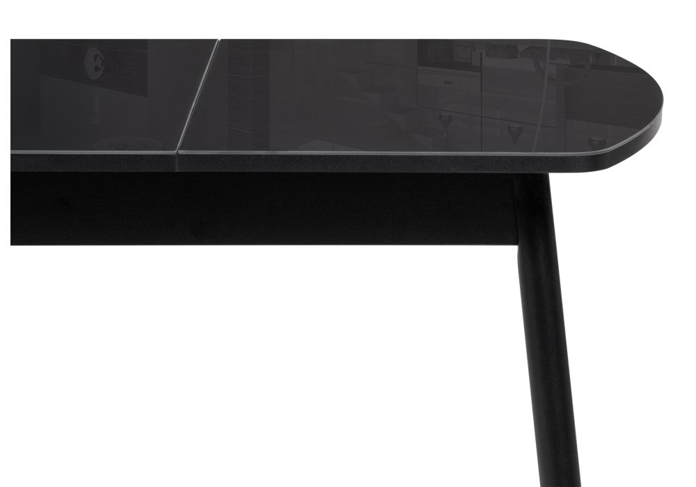 Стеклянный стол Калверт 94(126)х64х75 черный