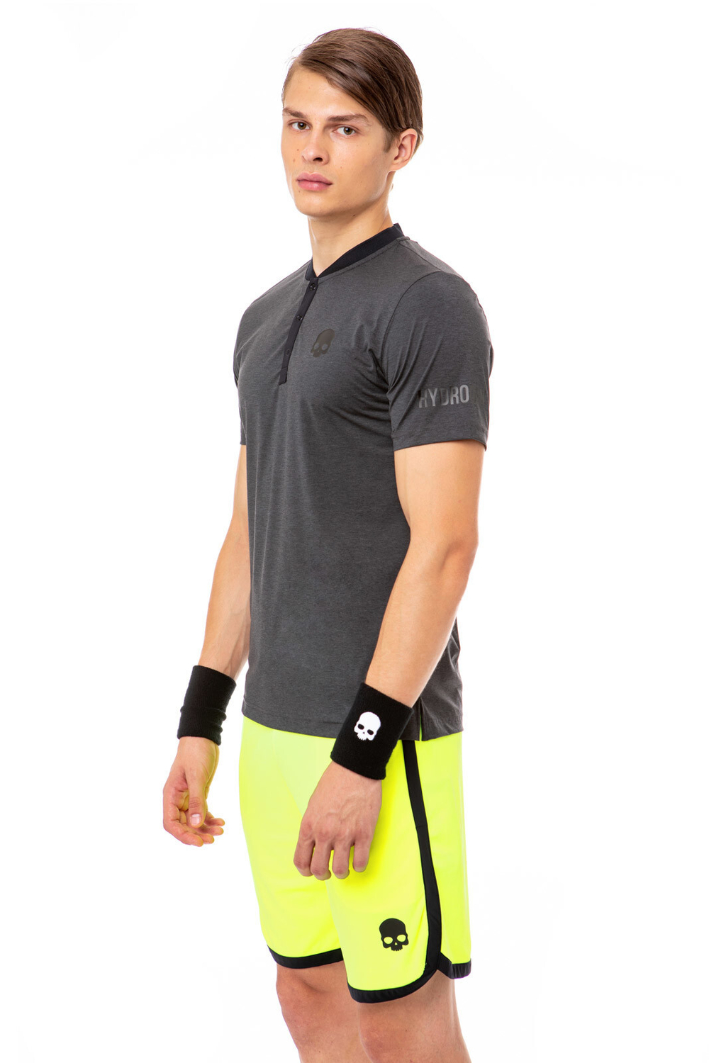 Мужское теннисное поло Hydrogen Tech Serafino Man - серый