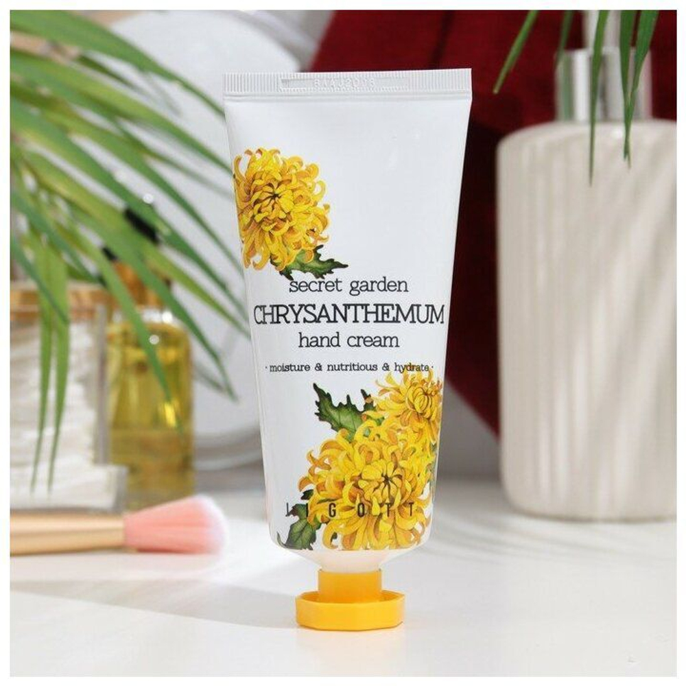 JIGOTT Крем для рук с  экстрактом хризантемы 100мл SECRET GARDEN CHRYSANTHEMUM HAND CREAM