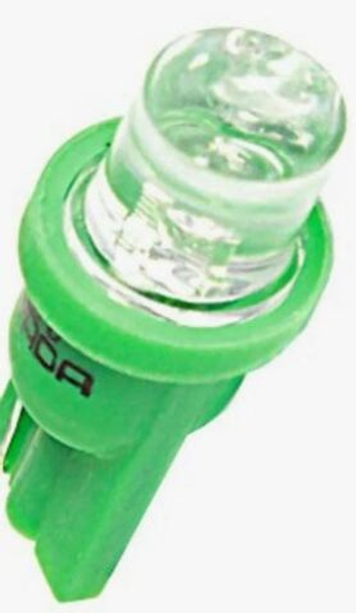 Светодиод 12V T10 CONE Green Маяк W2,1x9,5D (габарит, повторитель поворота, без цок) 12T10-G