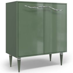 Комод Арт Колор Классик Сильвер с 2 полками Зеленый нефрит