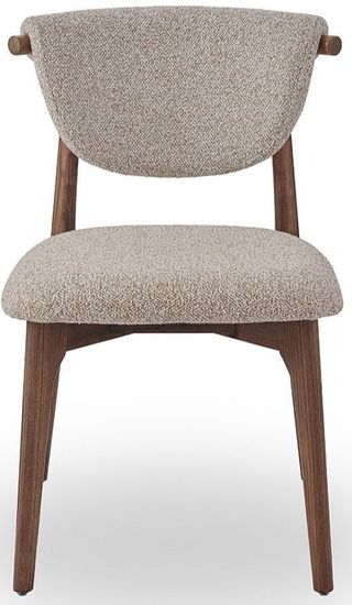 Cтул Comfy 2 бежевая ткань, ножки орех