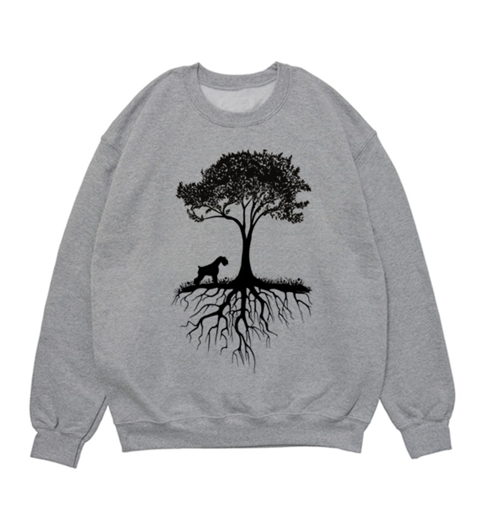 Свитшот "Шнауцер у дерева"