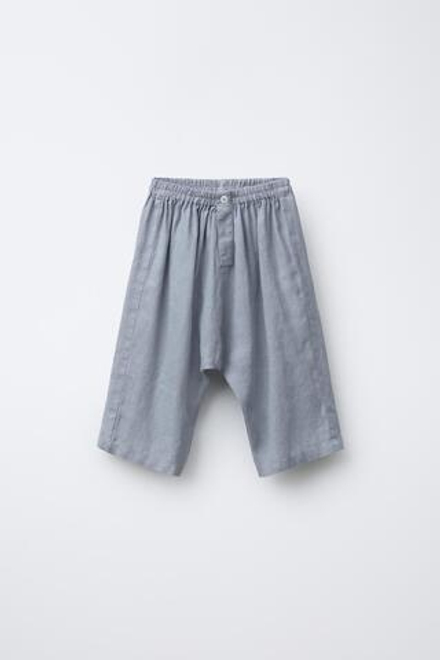 ZARA ШИРОКИЕ БРЮКИ ИЗ 100% ЛЬНА, СВЕТЛО-БЕЖЕВЫЙ