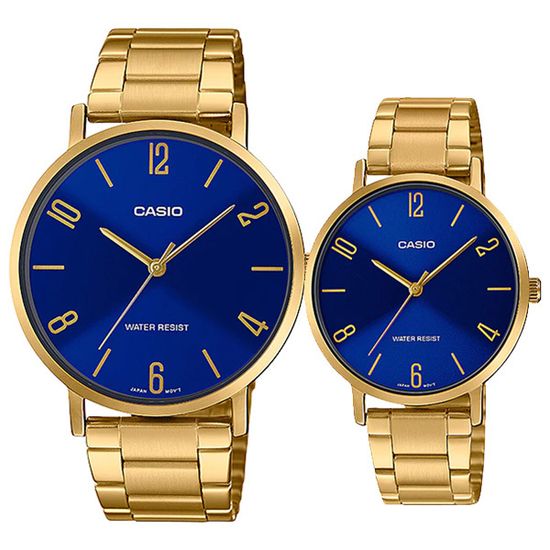 Парные часы Casio Standard: MTP-VT01G-2B2 и LTP-VT01G-2B