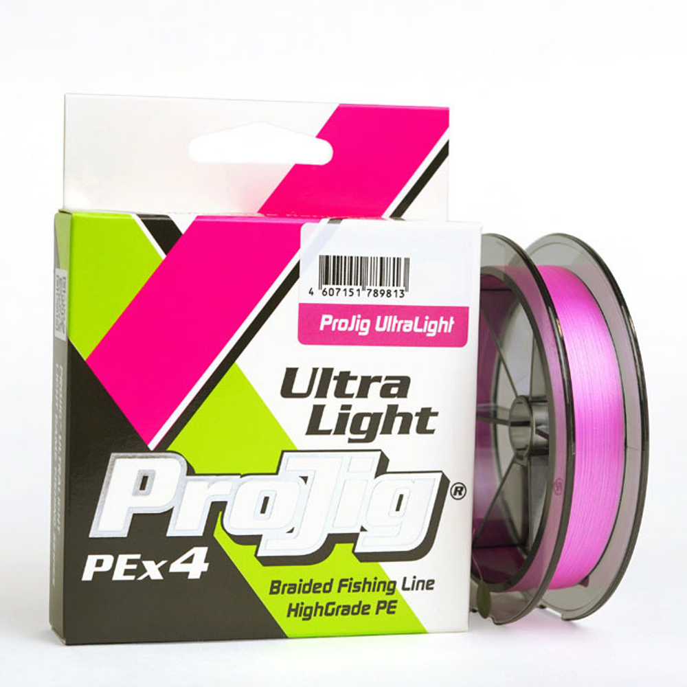 Шнур ProJig UltraLight  0,08 мм., 3,7 кг, 100 м, розовый