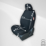 Универсальный чехол на весь салон из льна в черном цвете с черной нитью