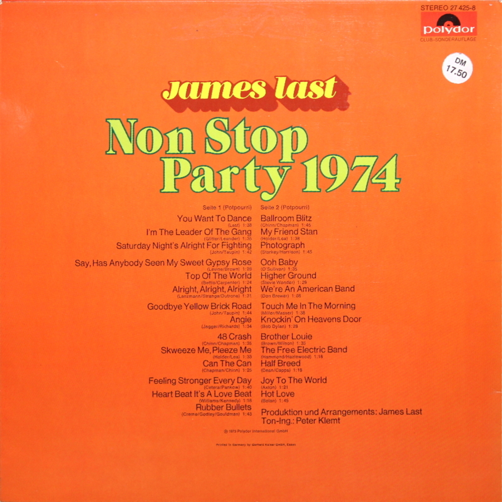 James Last / Non Stop Party 1974 (LP)