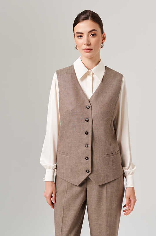1909 Жилет женский (кофейный)