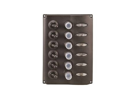 Панель бортового питания 6 переключателей, индикация, автоматы