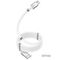 USB - микро USB HOCO U91, 1.0м, круглый, 2.4A, силикон, магнитные соединения, цвет: белый