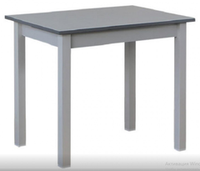 Стол обеденный (прямая ножка) 600*900мм (бетон темно-серый, бетон темно-серый)