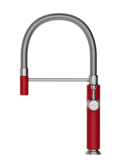 Смеситель для кухни Domaci Римини D568387RD с гибким изливом, красный