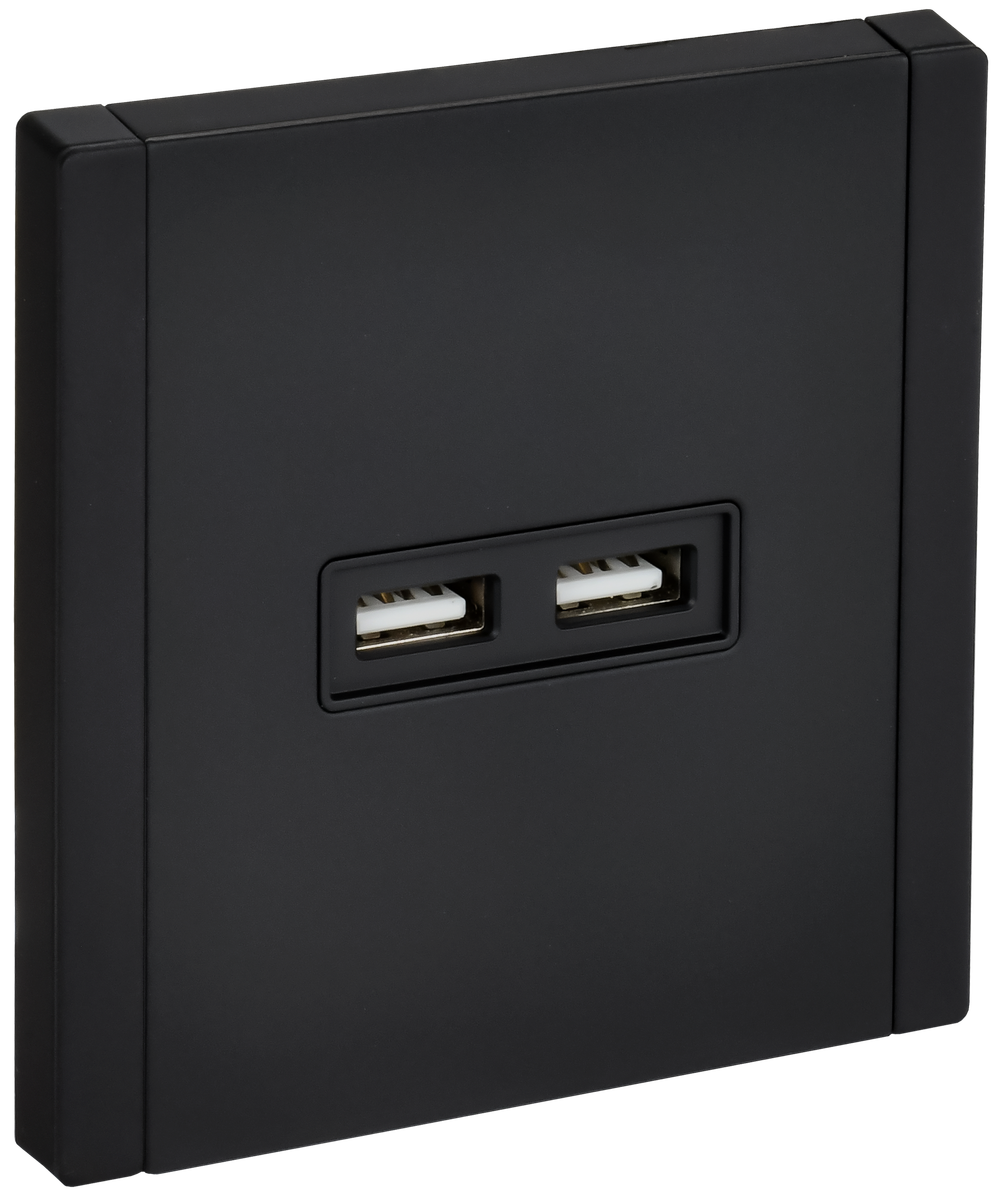 FORTE&PIANO Розетка USB A+A 3,1А FP149M металл черный IEK