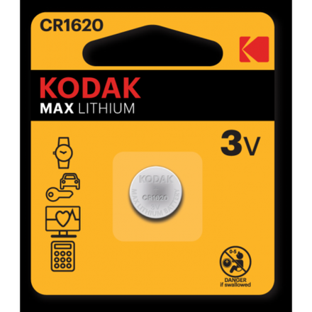 Батарейки Kodak CR1620-1BL MAX Lithium