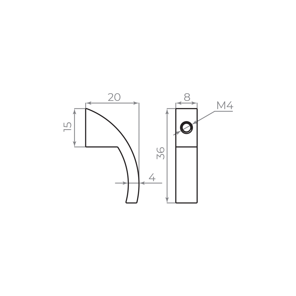 Ручка-кнопка мебельная MB-B-002 CP хром