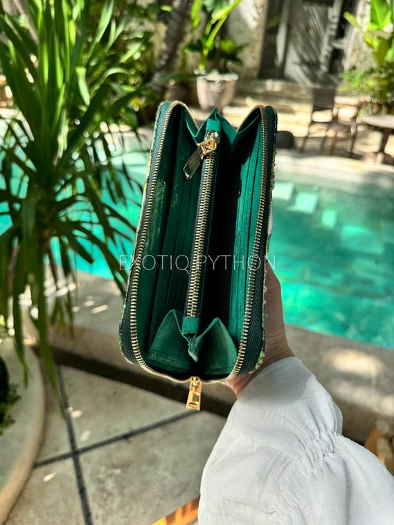 Кошелек из кожи питона на замке WA-256