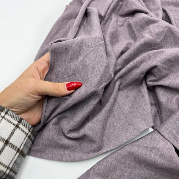 Хлопок кулирка лаванда темная (метражом)