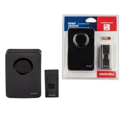 UDB-092W-R1T1-36S-BL Звонок электронный. 220В. 36 мелодий. Блистер. Черный. ТМ Uniel