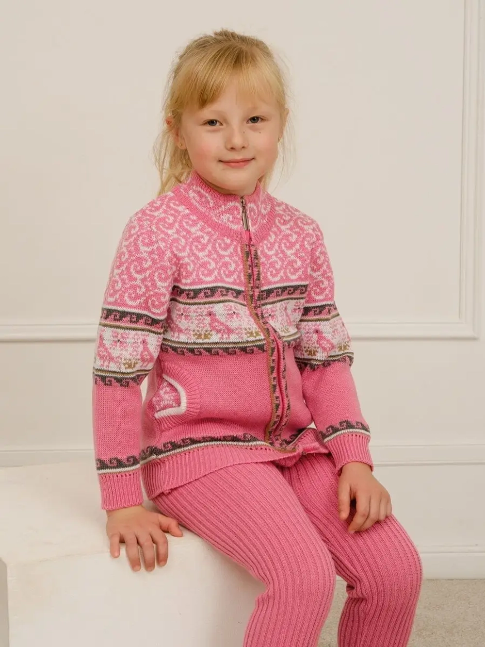 Кофта - бомбер вязаная