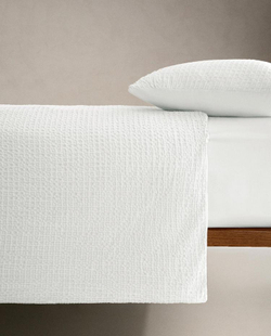 ZARA HOME ОДНОТОННЫЙ ПОДОДЕЯЛЬНИК (200 НИТЕЙ), БЕЛЫЙ