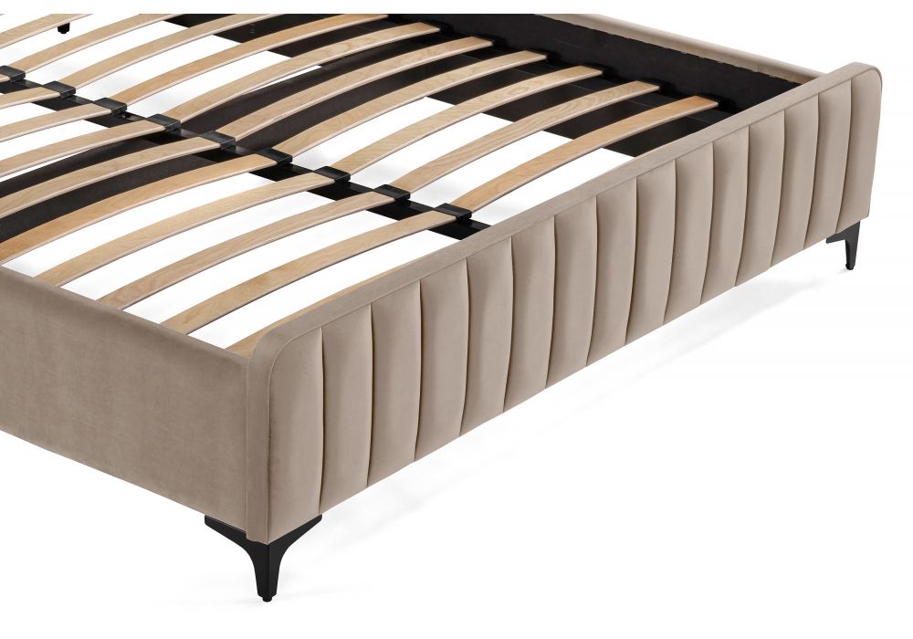 Двуспальная кровать Амелия 160х200 без ПМ бежевая