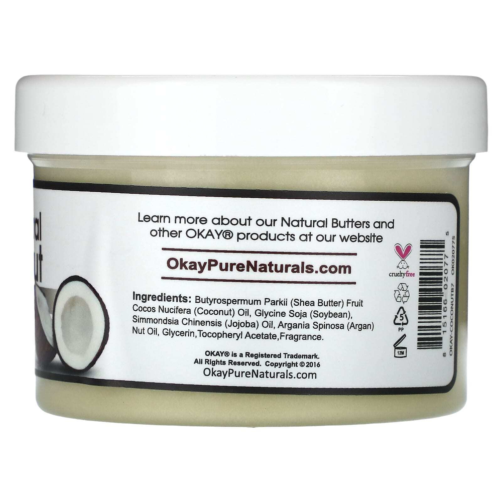 Okay Pure Naturals, Натуральный кокос, масло для тела, 198 г (7 унций)