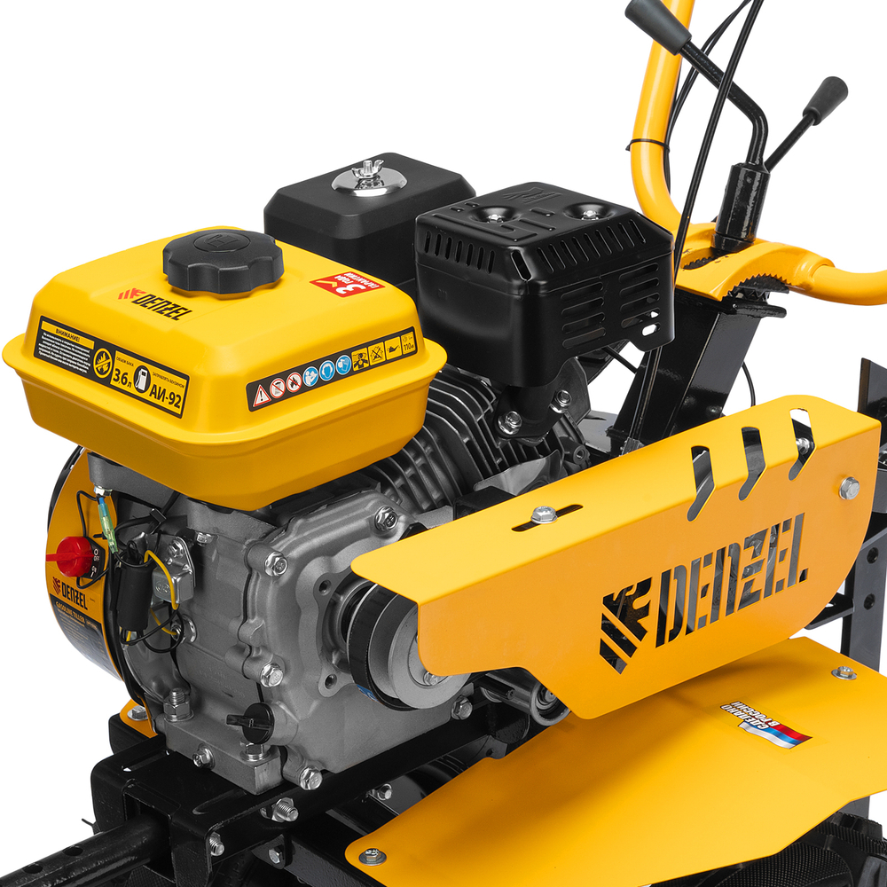 Мотоблок DPT-370S, 7 л.с., ремен.сцеп, фрез 3х4, ШОМ, передачи 3В/1Н Denzel